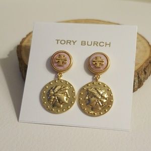 Tory Burch coin drop earrings